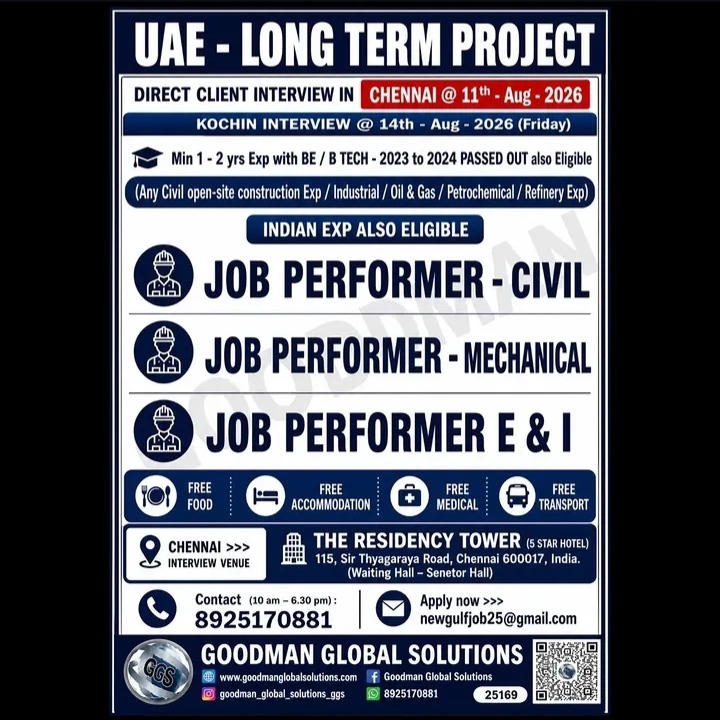 UAE Long-Term Project: Direct Interviews in Chennai & Kochin