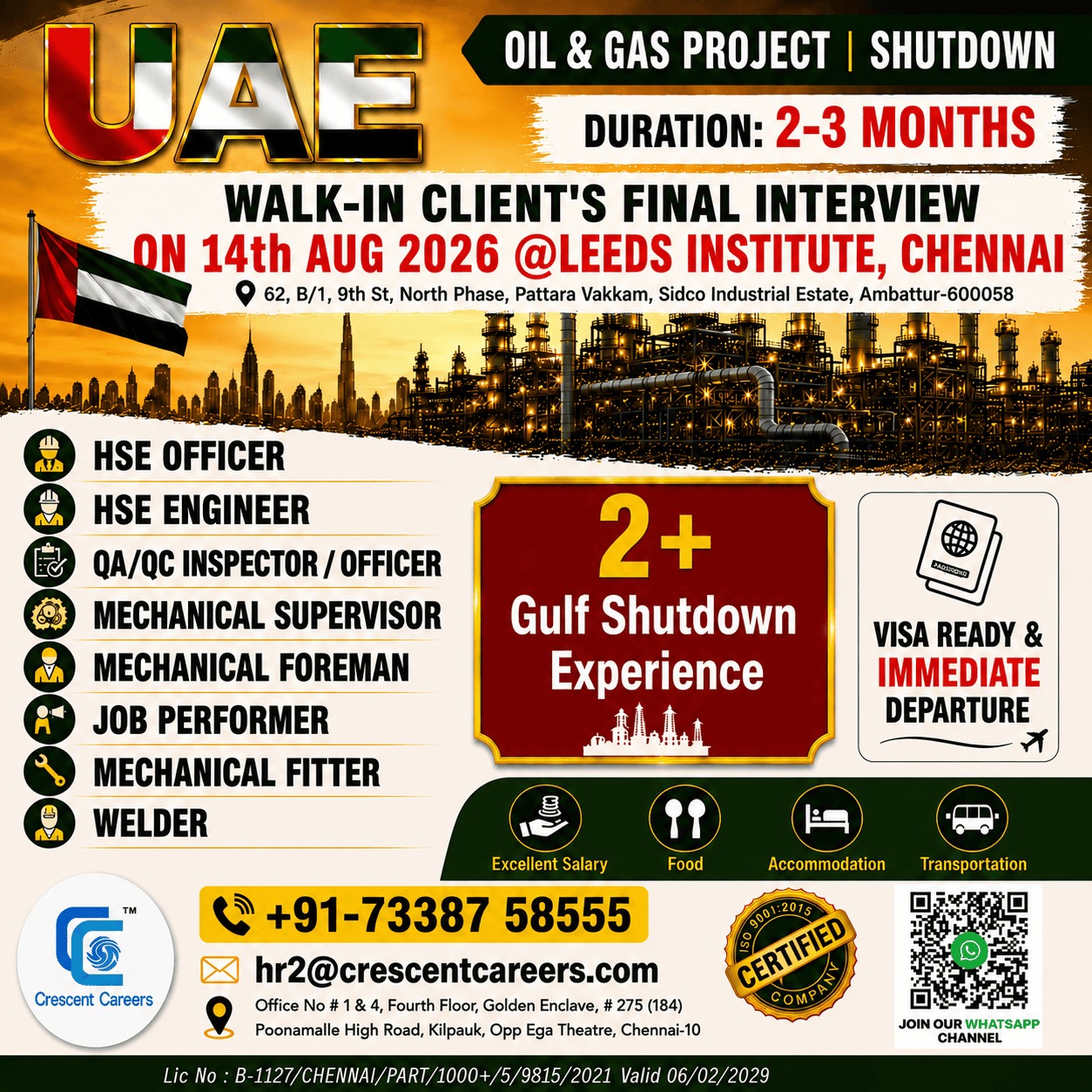 UAE Oil & Gas Shutdown Recruitment Drive 2026