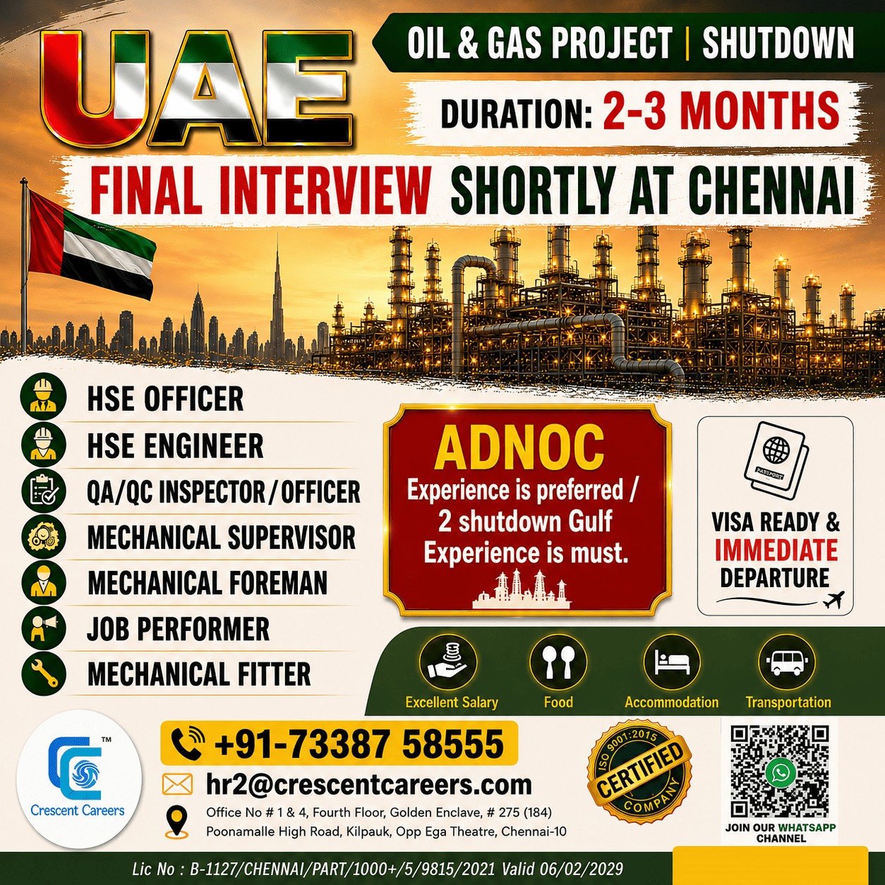 UAE Oil & Gas Shutdown Recruitment Drive