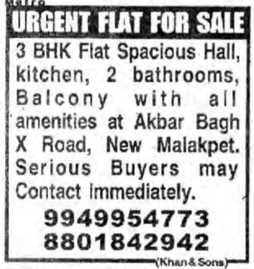 URGENT FLAT FOR SALE