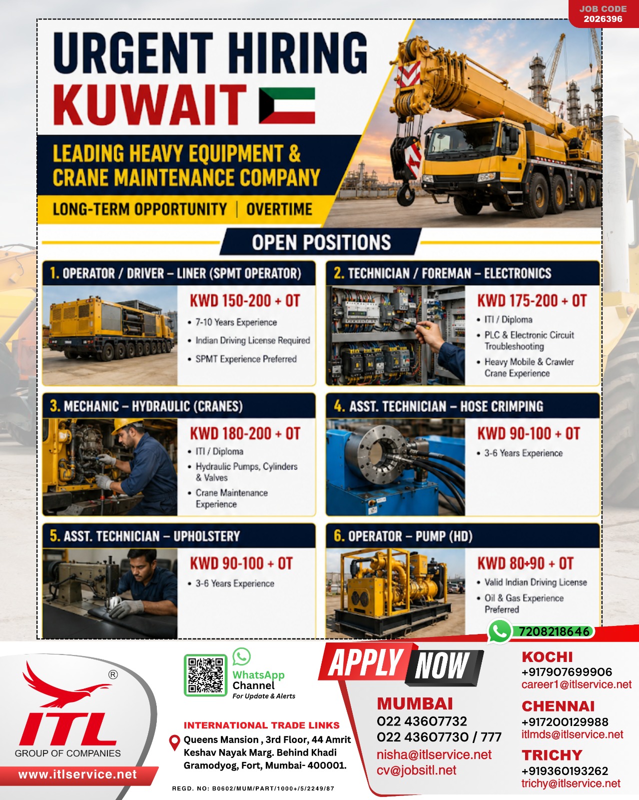 Urgent hiring for kuwait project