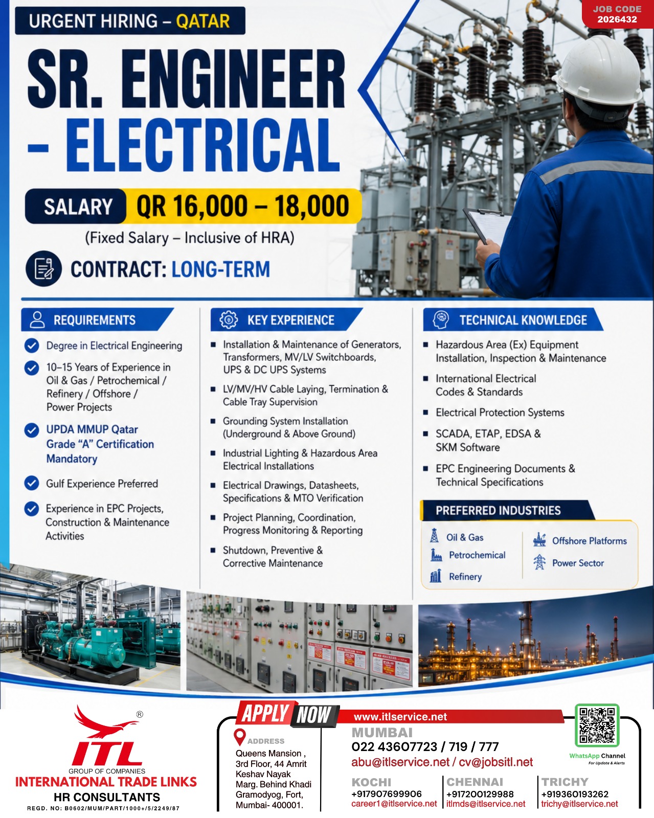 URGENT HIRING FOR QATAR PROJECT
