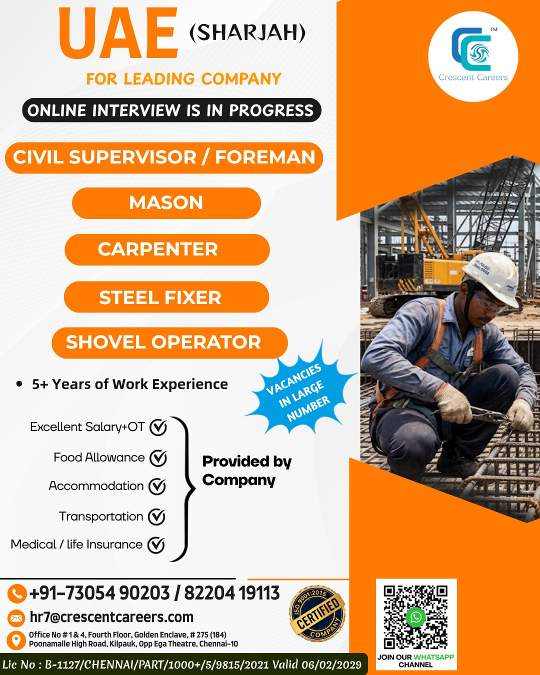 URGENT HIRING FOR UAE