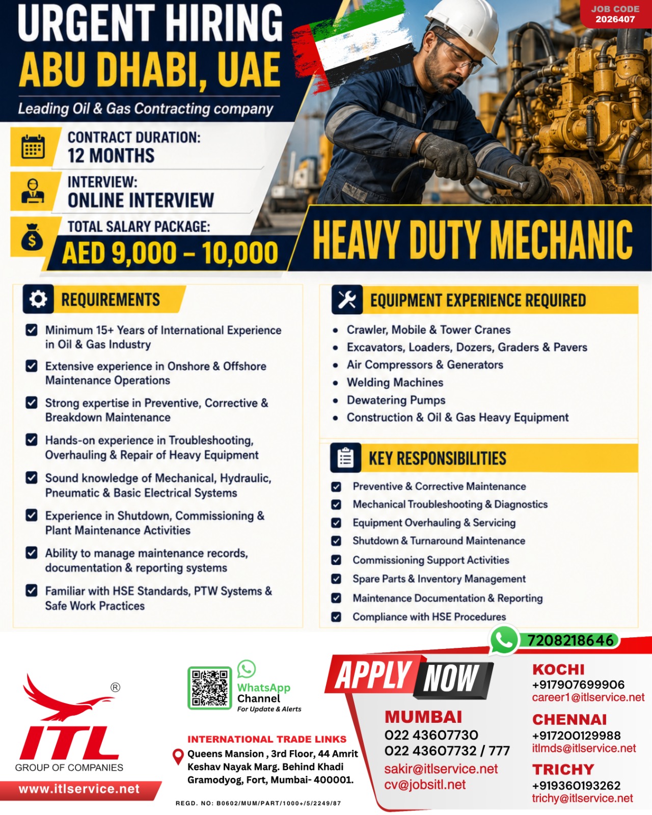 urgent hiring in Abu Dhabi