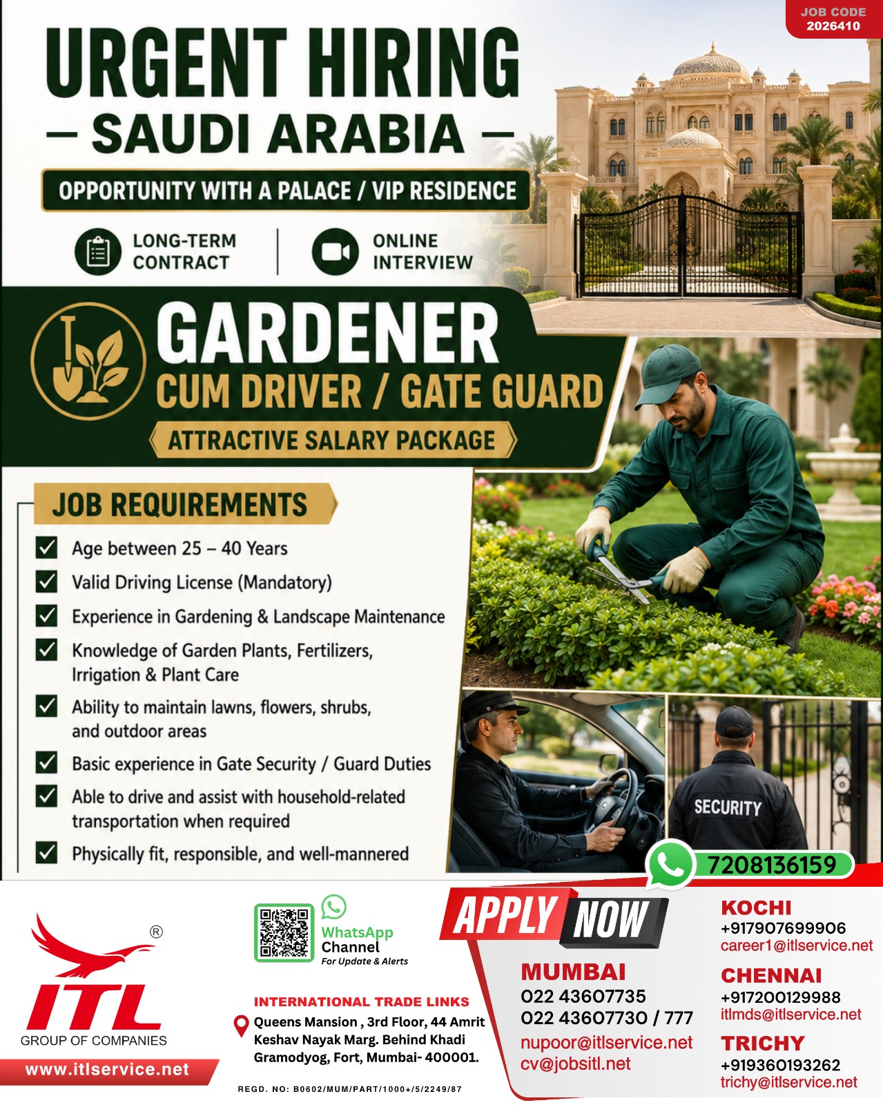 URGENT HIRING IN SAUDI ARABIA