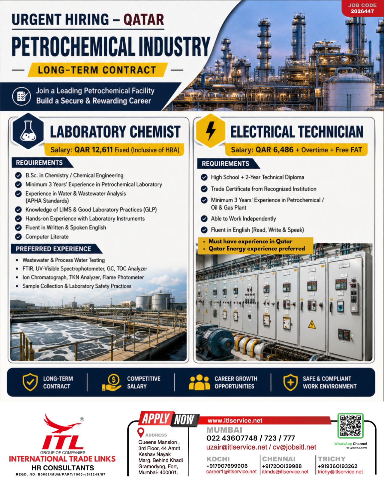 Urgent Hiring: Petrochemical Industry Roles in Qatar