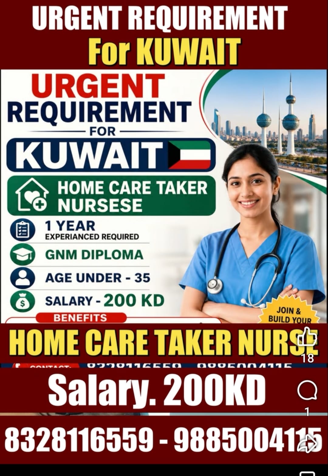 Urgent Nurse Recruitment for Kuwait 🇰🇼