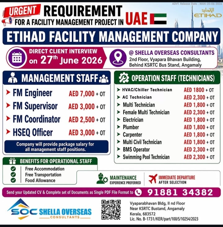 Urgent Recruitment