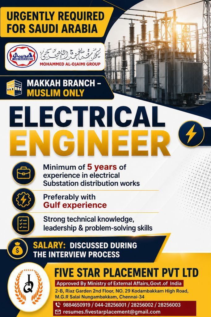 URGENT REQUIRED FOR SAUDI ARABIA