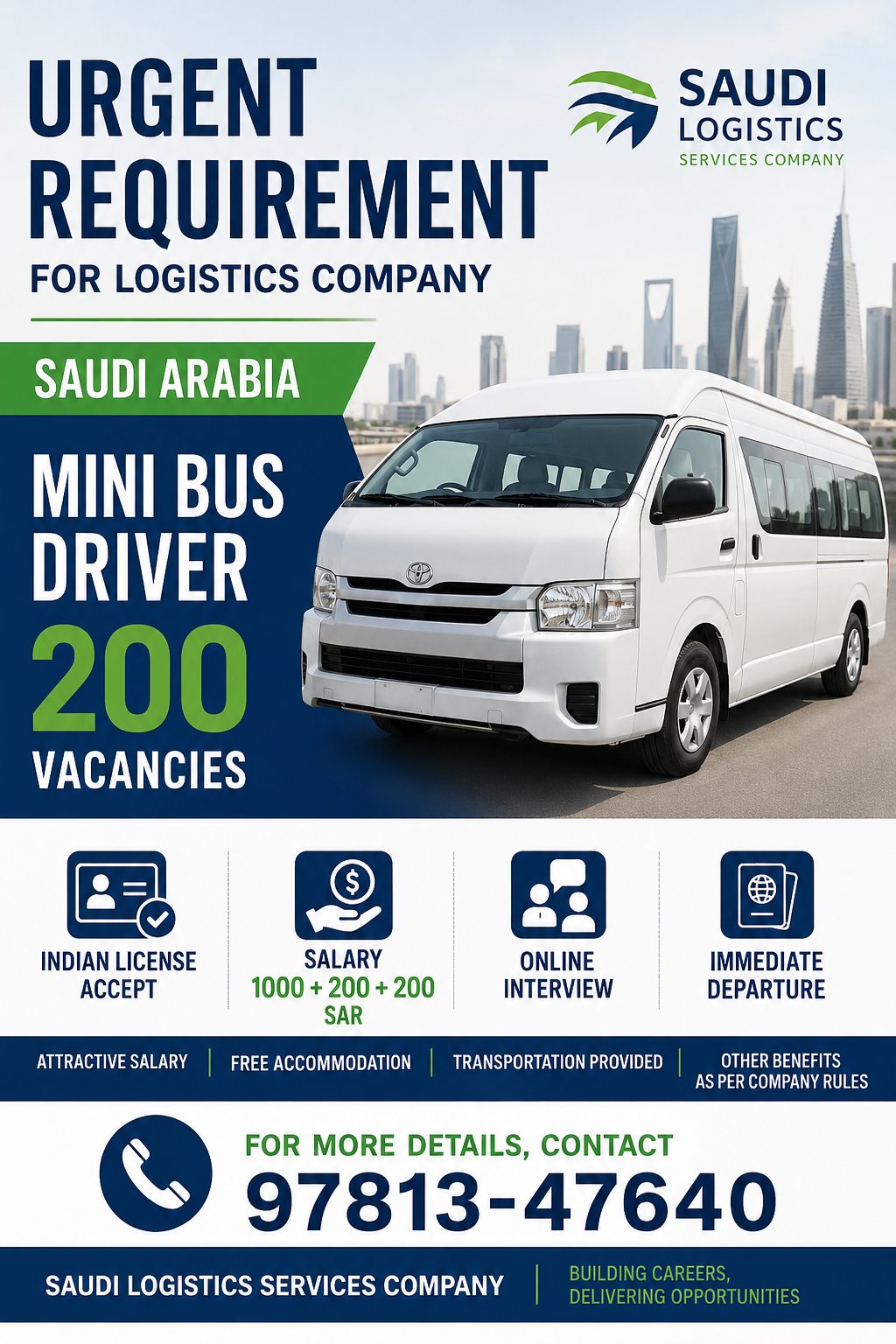 URGENT REQUIREMENT FOR SAUDI ARABIA
