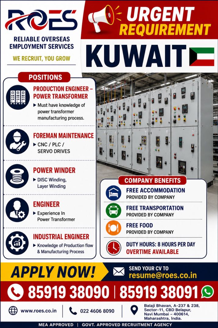 urgent requirement in Kuwait