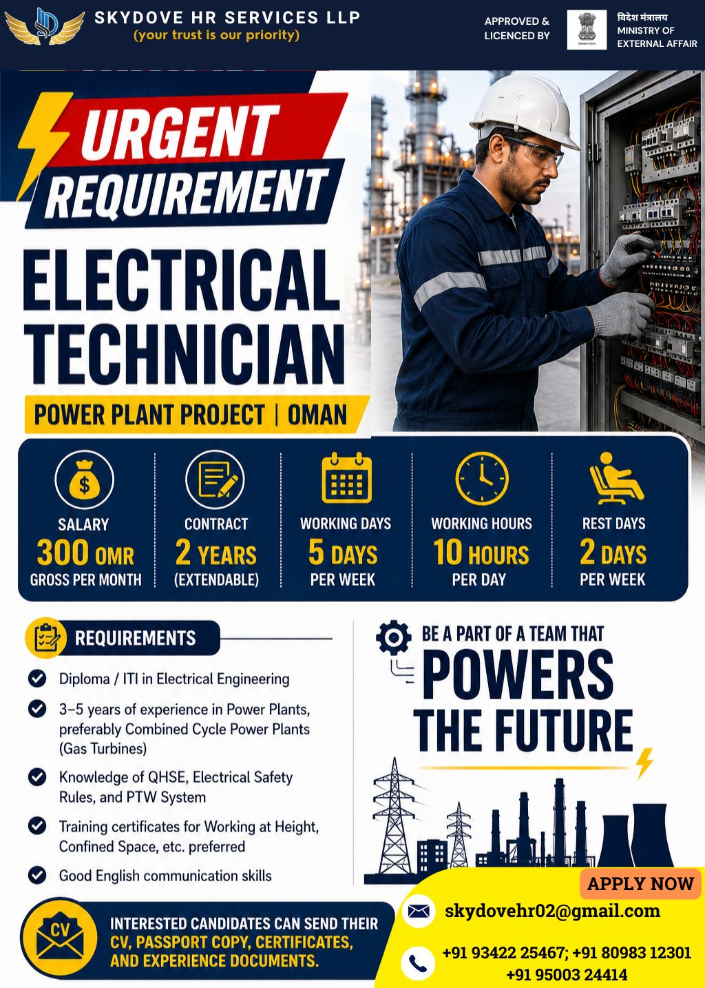 Urgent requirement