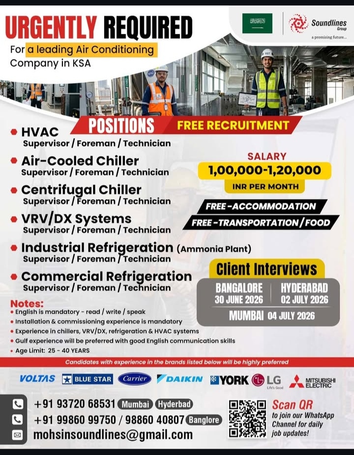 Urgently required for KSA