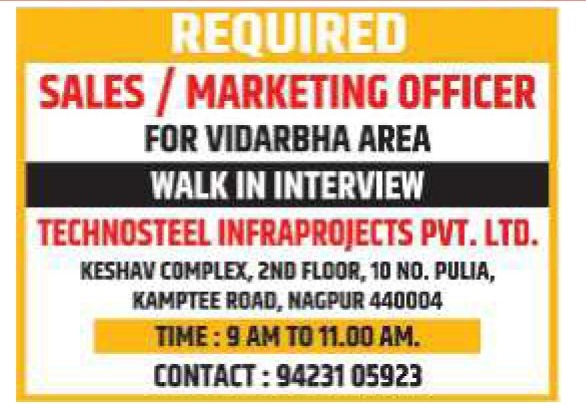Walk-In Interview: Sales & Marketing Officer