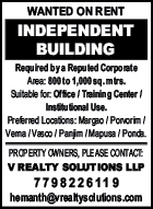 Wanted Independent Building on Rent