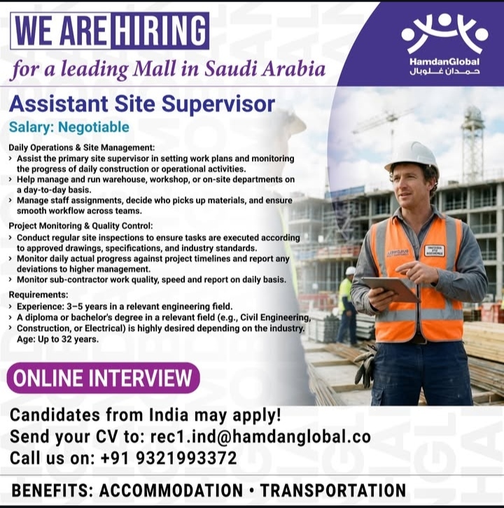 We are hiring for a leading company in KSA