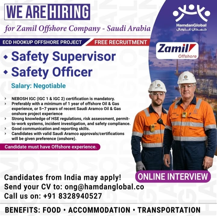 We are hiring for Saudi Arabia