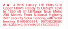 2 & 3 BHK LUXURY FLATS AT LB NAGAR
