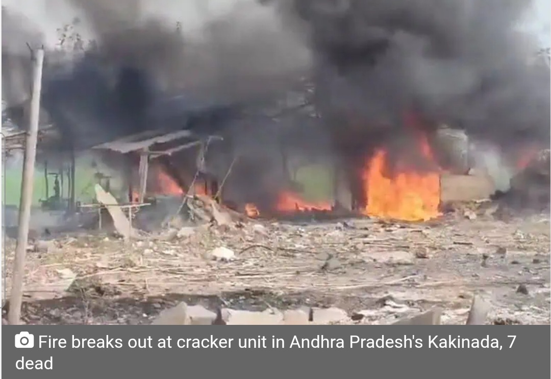 21 dead, 8 critically injured in Andhra Pradesh firecracker unit blast