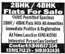 2BHK/4BHK FLATS FOR SALE