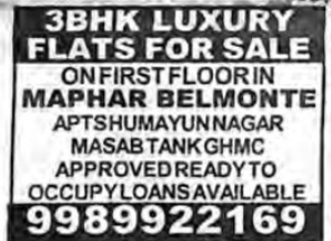 3 BHK LUXURY FLATS FOR SALE