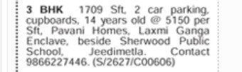 3BHK FLATS FOR SALE