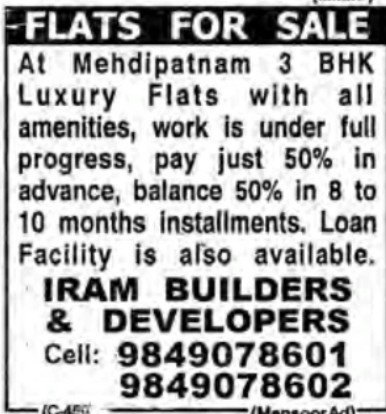 3BHK LUXURY FLATS FOR SALE