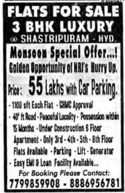 3BHK LUXURY FLATS FOR SALE
