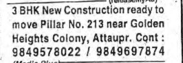 3BHK NEW CONSTRUCTION AT ATTAPUR