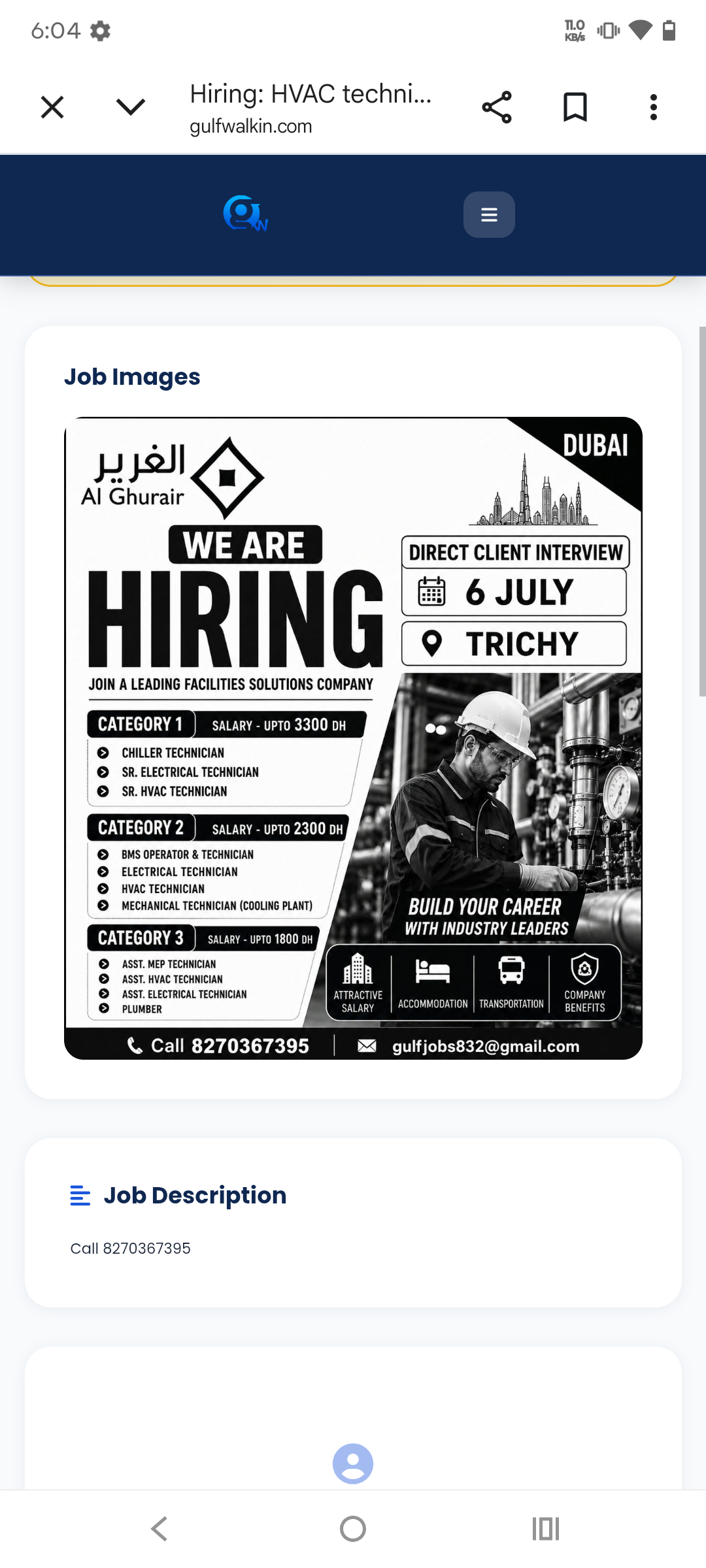 A LEADING FACILITIES SOLUTION COMPANY IS HIRING