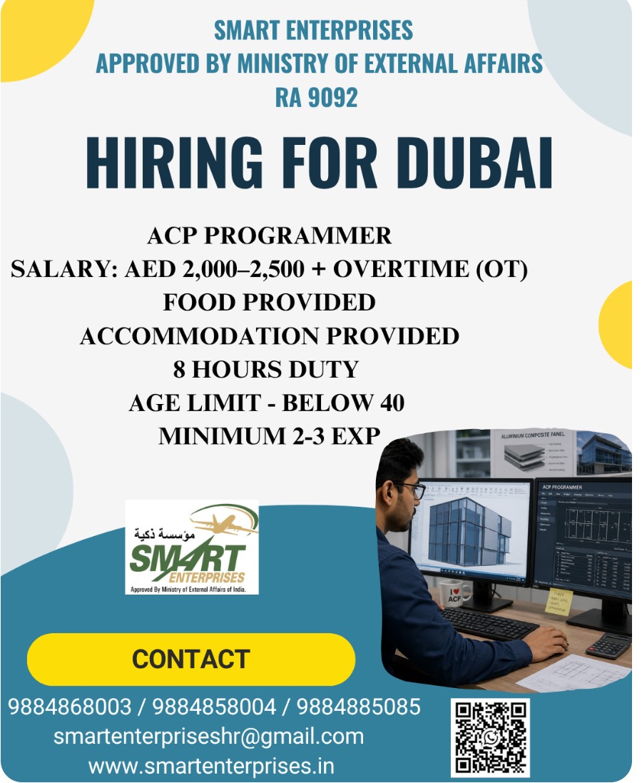 ACP PROGRMMER REQUIREMENT FOR DUBAI