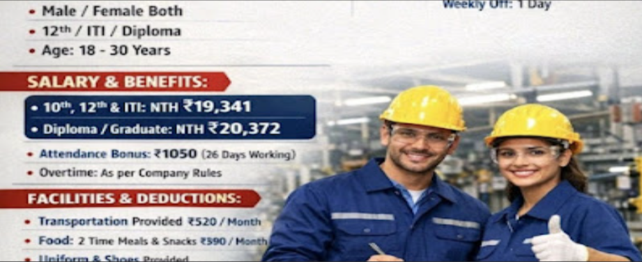 Adecco Job Opening for 12th pass, ITI and Diploma holders