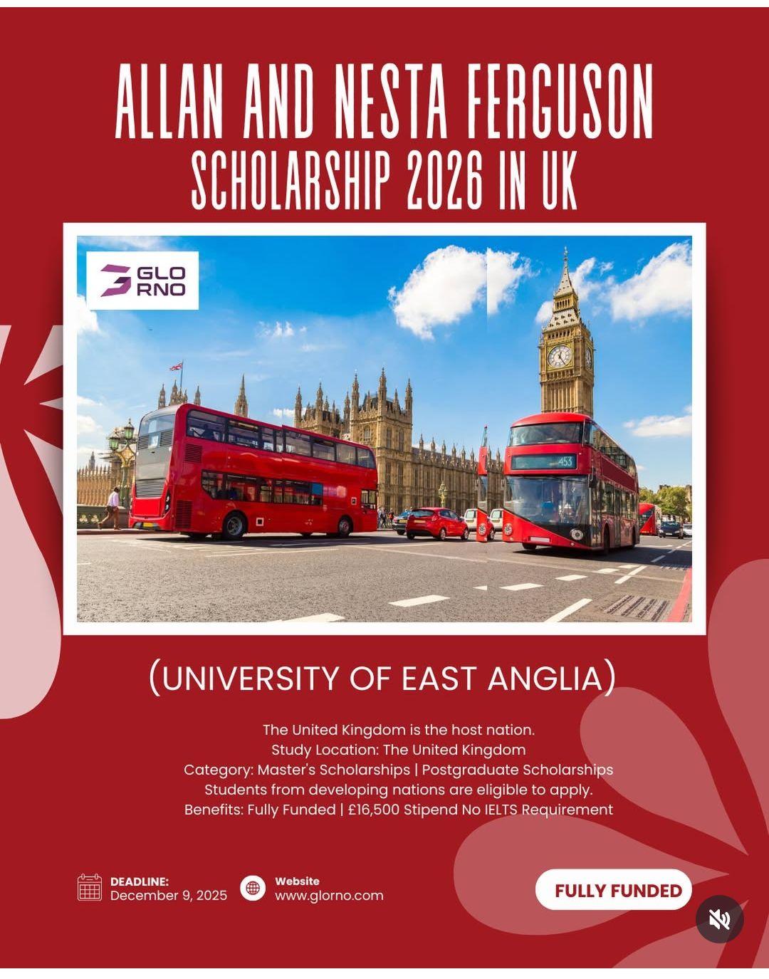 ALLAN & NESTA FERGUSON SCHOLARSHIPS 2026