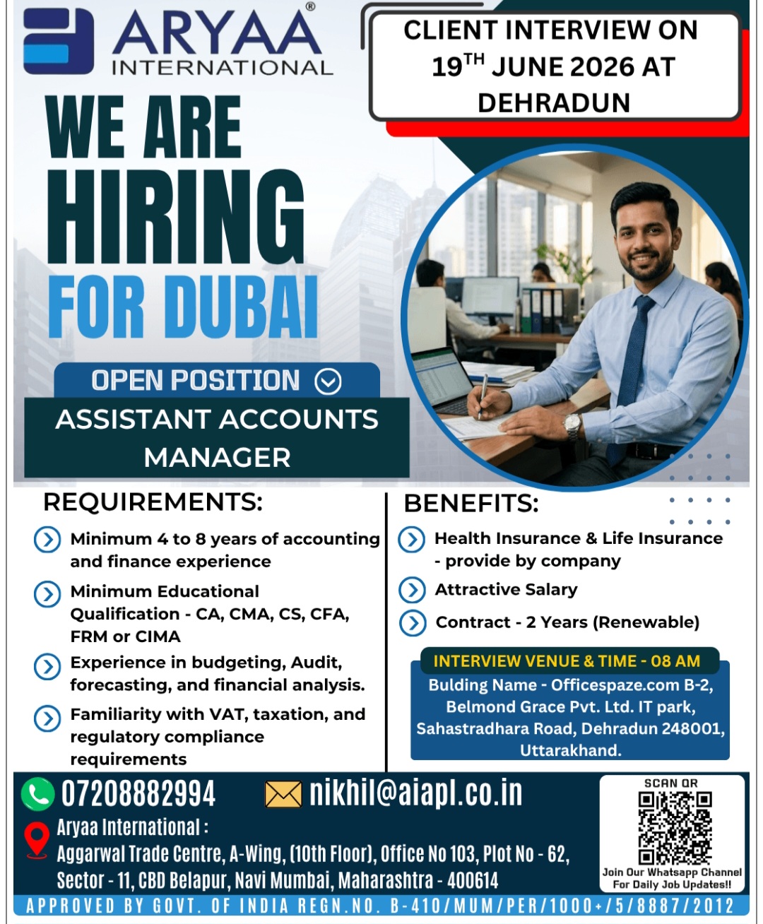 ARYAA INTERNATIONAL IS HIRING FOR DUBAI
