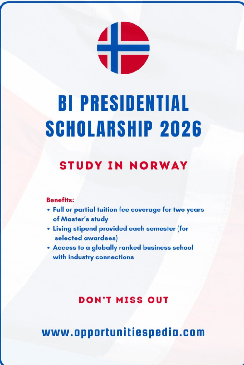 BI Presidential Scholarship 2026 | Study in Norway
