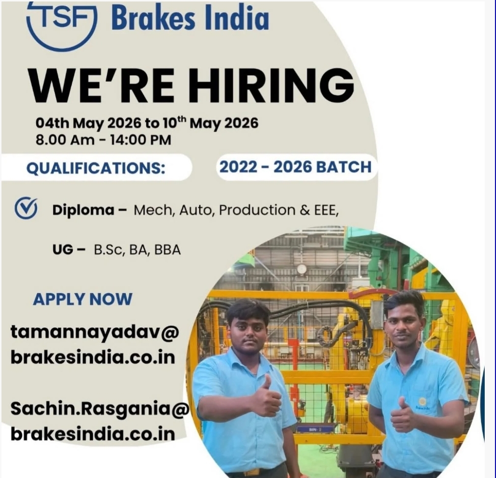 Brakes India private Limited Requirement 2026 Diploma Trainee Jobs in Bawal