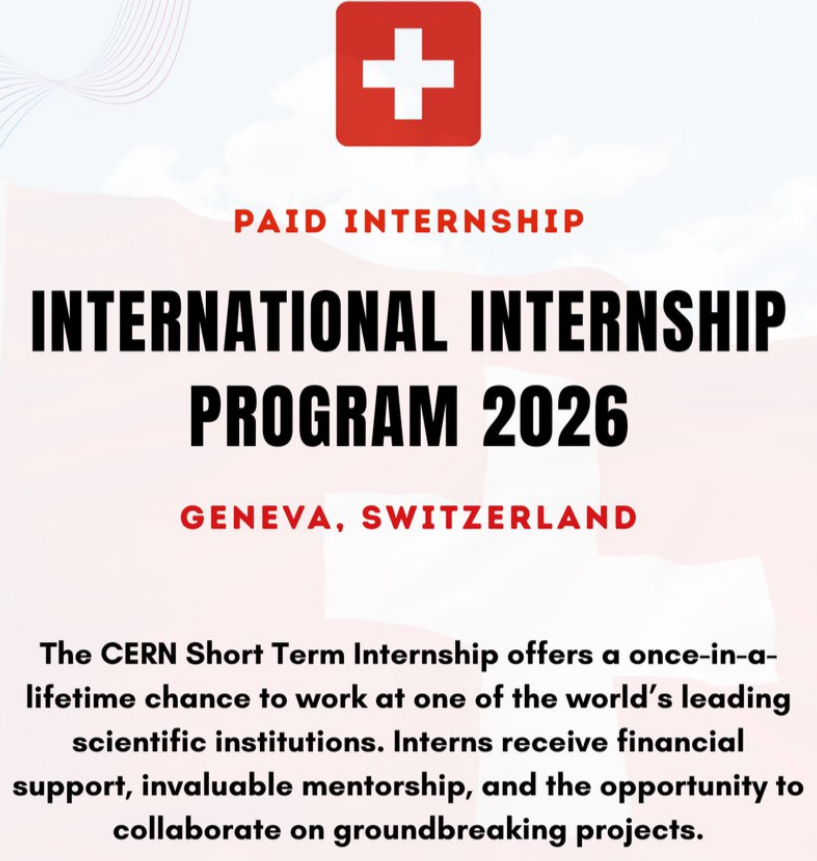 CERN Short-Term Internship 2026 | Paid Internship | Switzerland