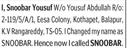 CHANGE OF NAME