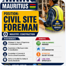 Civil Site Foreman job Construction