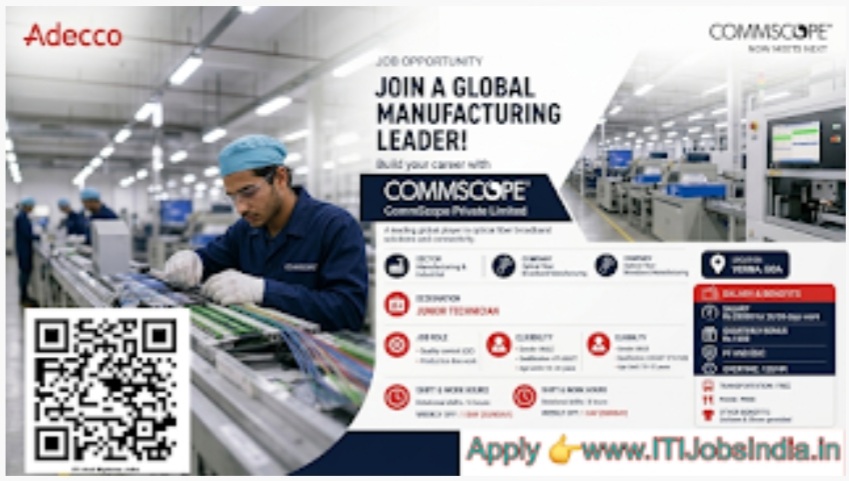 Commacope Recruitment 2026 Apply Online  for Junior Technician jobs in  GOA
