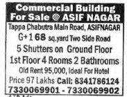 COMMERCIAL BUILDING FOR SALE AT ASIFNAGAR