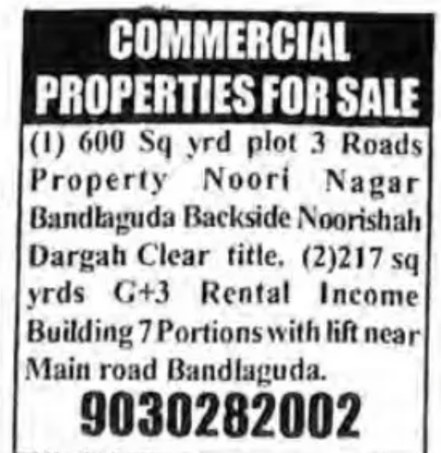 COMMERCIAL PROPERTIES FOR SALE