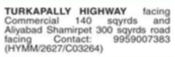 COMMERCIAL PROPERTY FOR SALE AT SHAMIRPET