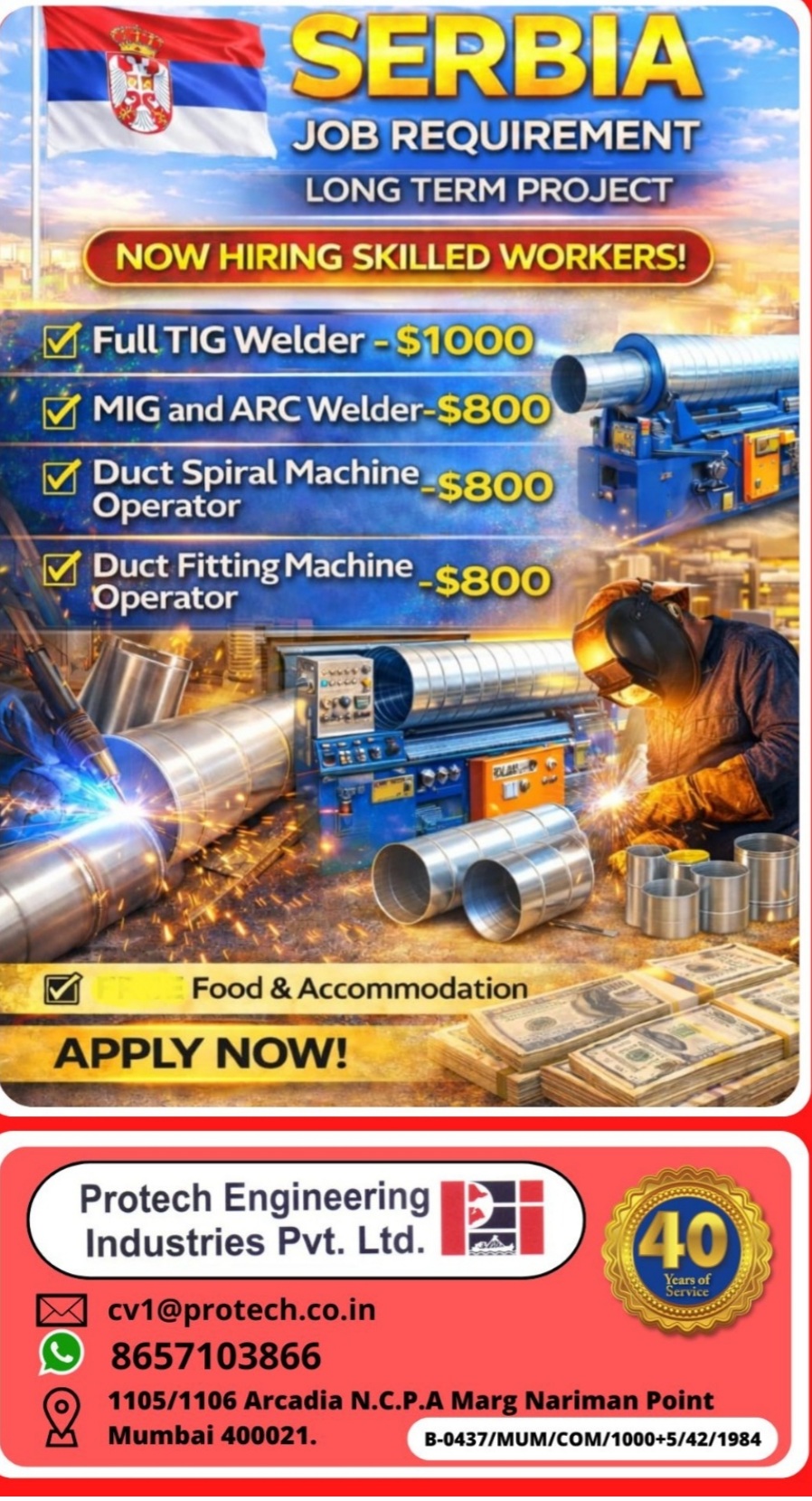 Construction Engineering Hiring Skilled Workers At Serbia