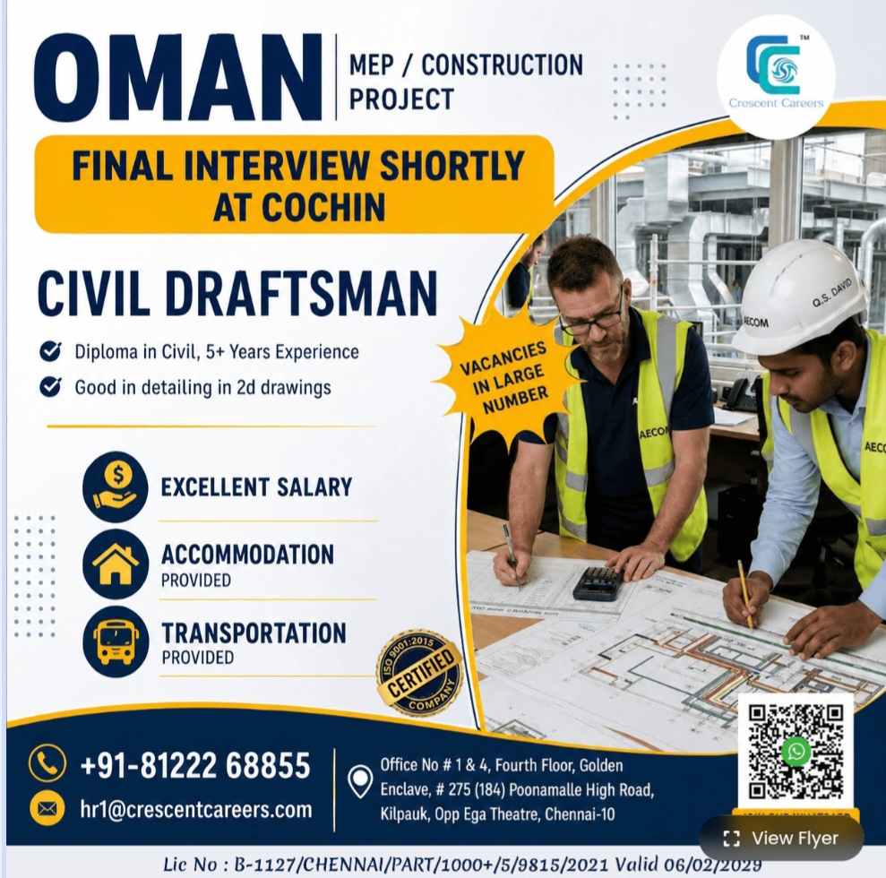 CONSTRUCTION PROJECT HIRING FOR OMAN