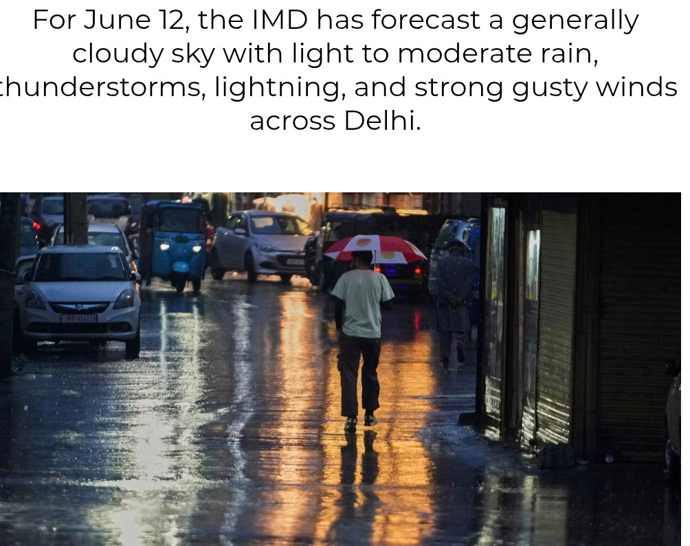 Delhi Lashed by Heavy Rain; IMD Issues Red Alert for Thunderstorms, Strong Winds at 90 KMPH