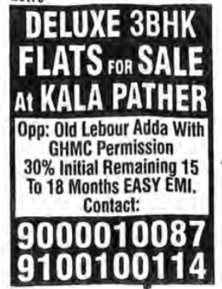 Deluxe 3 Bhk Flats for Sale