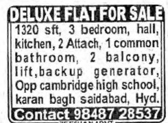 DELUXE FLAT FOR SALE