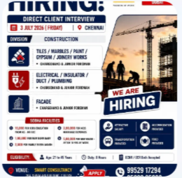 DIRECT CLIENT INTERVIEW TOMORROW – CHENNAI