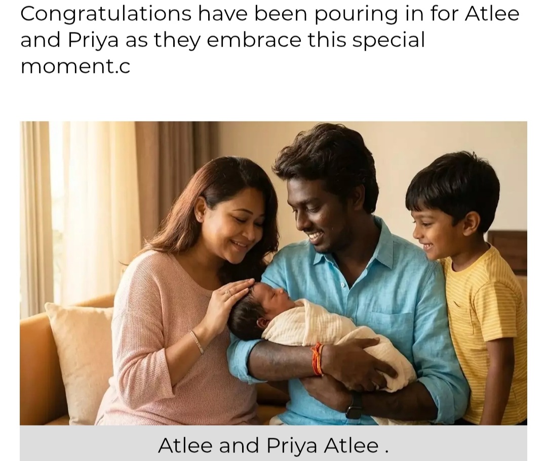 Director Atlee And Wife Priya Welcome Baby girl